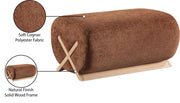 Akira Fabric Upholstered Ottoman in Cognac - 33071Cognac-Ott