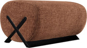 Akira Fabric Upholstered Ottoman in Cognac - 33072Cognac-Ott