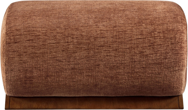 Akira Fabric Upholstered Ottoman in Cognac - 33073Cognac-Ott