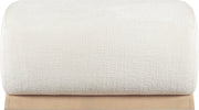 Akira Fabric Upholstered Ottoman in Cream - 33071Cream-Ott