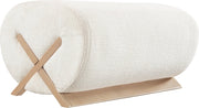 Akira Fabric Upholstered Ottoman in Cream - 33071Cream-Ott
