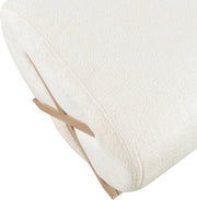 Akira Fabric Upholstered Ottoman in Cream - 33071Cream-Ott