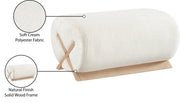 Akira Fabric Upholstered Ottoman in Cream - 33071Cream-Ott