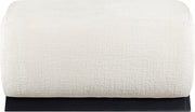Akira Fabric Upholstered Ottoman in Cream - 33072Cream-Ott