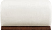 Akira Fabric Upholstered Ottoman in Cream - 33073Cream-Ott