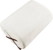 Akira Fabric Upholstered Ottoman in Cream - 33073Cream-Ott