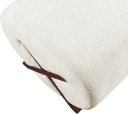 Akira Fabric Upholstered Ottoman in Cream - 33073Cream-Ott