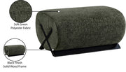Akira Fabric Upholstered Ottoman in Green - 33072Green-Ott