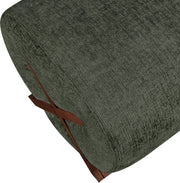 Akira Fabric Upholstered Ottoman in Green - 33073Green-Ott