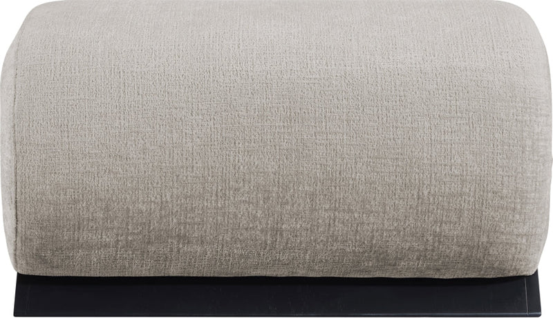 Akira Fabric Upholstered Ottoman in Grey - 33072Grey-Ott