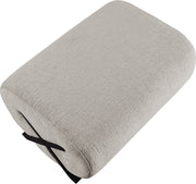 Akira Fabric Upholstered Ottoman in Grey - 33072Grey-Ott