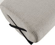 Akira Fabric Upholstered Ottoman in Grey - 33072Grey-Ott
