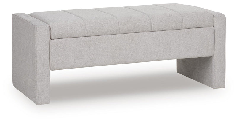 Akselman Gray Storage Bench - A3000744