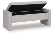 Akselman Gray Storage Bench - A3000744