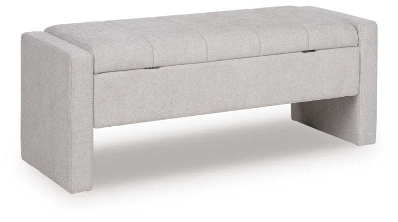 Akselman Gray Storage Bench - A3000744