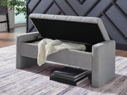 Akselman Gray Storage Bench - A3000744