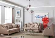 Alabama Light Brown / Beige Living Room Set - Gate FurnitureLiving Room Set