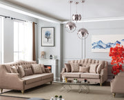 Alabama Light Brown / Beige Living Room Set - Gate FurnitureLiving Room Set