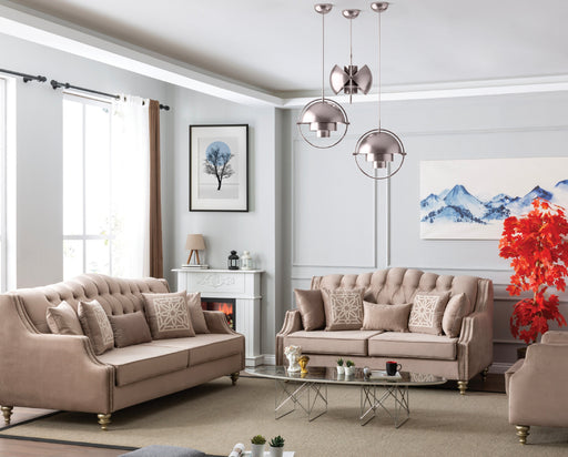 Alabama Light Brown / Beige Living Room Set - Gate FurnitureLiving Room Set