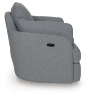 Alainmont Next-Gen Nuvella Salt and Pepper Swivel Power Recliner - A3000738