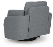 Alainmont Next-Gen Nuvella Salt and Pepper Swivel Power Recliner - A3000738