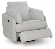 Alainmont Next-Gen Nuvella Stone Swivel Power Recliner - A3000739