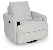 Alainmont Next-Gen Nuvella Stone Swivel Power Recliner - A3000739