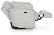 Alainmont Next-Gen Nuvella Stone Swivel Power Recliner - A3000739