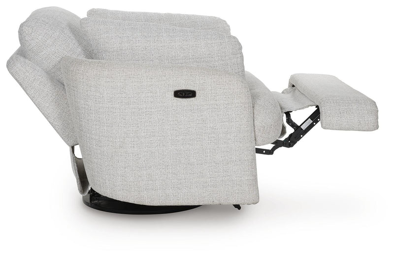 Alainmont Next-Gen Nuvella Stone Swivel Power Recliner - A3000739