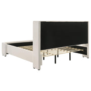 Alamosa Boucle Upholstered Eastern King Platform Bed White  - 310078KE