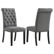 Alana Fabric Upholstered Dining Side Chair Grey (Set of 2) - 115162