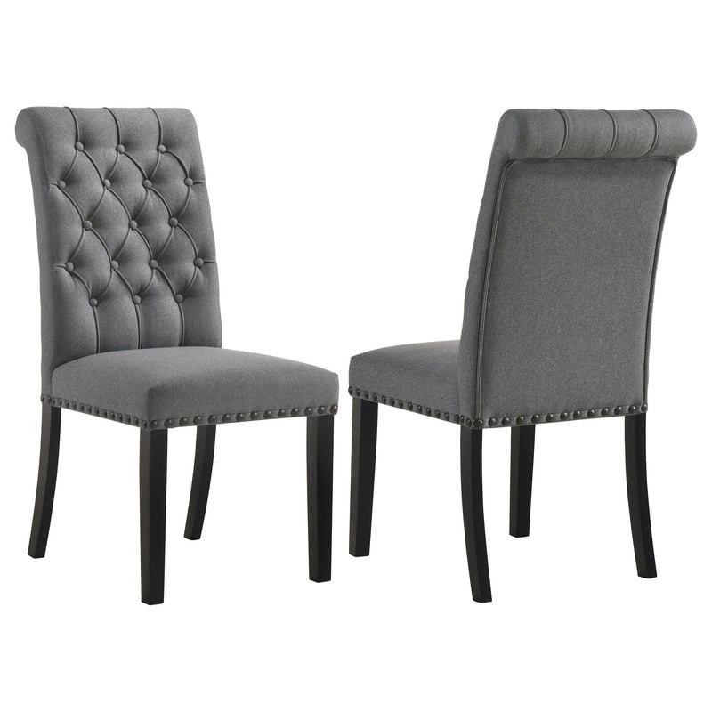 Alana Fabric Upholstered Dining Side Chair Grey (Set of 2) - 115162