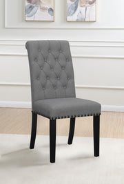Alana Fabric Upholstered Dining Side Chair Grey (Set of 2) - 115162