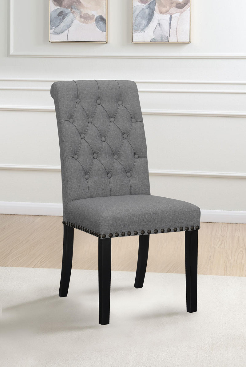 Alana Fabric Upholstered Dining Side Chair Grey (Set of 2) - 115162