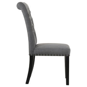 Alana Fabric Upholstered Dining Side Chair Grey (Set of 2) - 115162