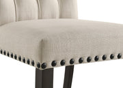 Alana Upholstered Dining Side Chair Beige Smokey Black (Set of 2) - 107286