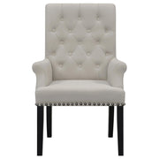Alana Velvet Upholstered Dining Arm Chair Sand - 115183