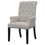 Alana Velvet Upholstered Dining Arm Chair Sand - 115183
