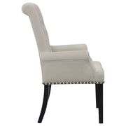 Alana Velvet Upholstered Dining Arm Chair Sand - 115183