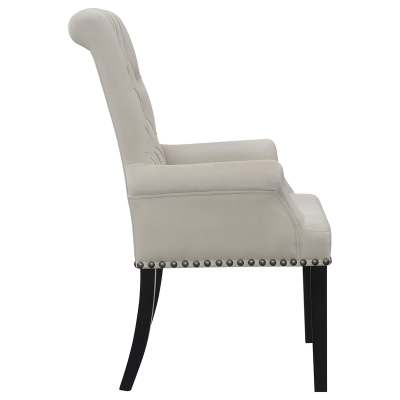 Alana Velvet Upholstered Dining Arm Chair Sand - 115183