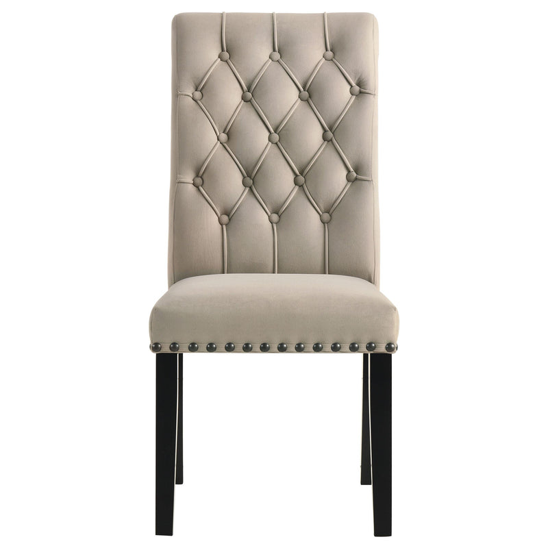 Alana Velvet Upholstered Dining Side Chair Sand (Set of 2) - 115182