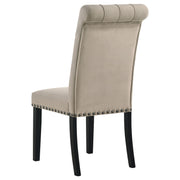 Alana Velvet Upholstered Dining Side Chair Sand (Set of 2) - 115182