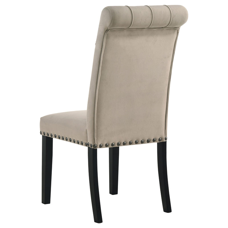 Alana Velvet Upholstered Dining Side Chair Sand (Set of 2) - 115182