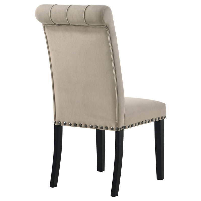 Alana Velvet Upholstered Dining Side Chair Sand (Set of 2) - 115182