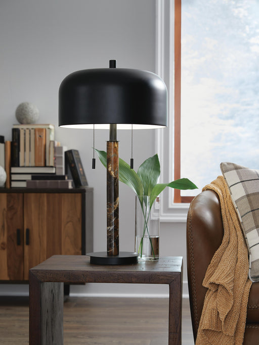 Alanbert Brown/Black Table Lamp - L208454
