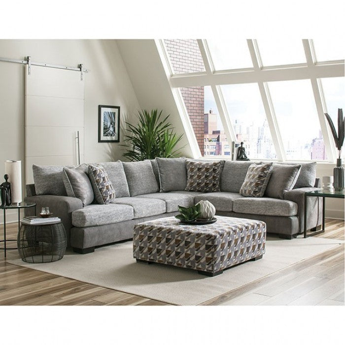 Alannah Light Gray/Gray/Brown Sectional - SM5184-SECT