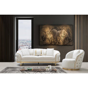 Alanya Velvet Sofa & Loveseat & Chair - Gate FurnitureLiving Room Set