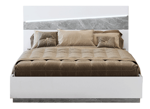 Alba Bed W/ Light, Italy Queen - Gate Furniture