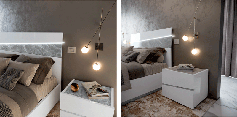 Alba Bedroom W/ Light Set - Gate Furniture