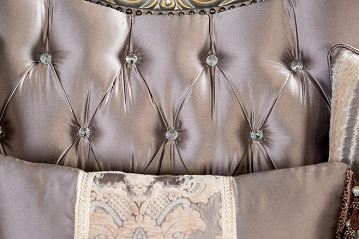 Albacete Champagne/Purple Loveseat - FM65006PR-LV
